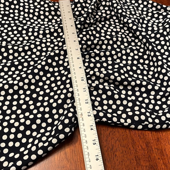 Betsey Johnson Halter Dress with Ruffled Hem Navy with White Polka Dots Size 4 - Picture 10 of 12